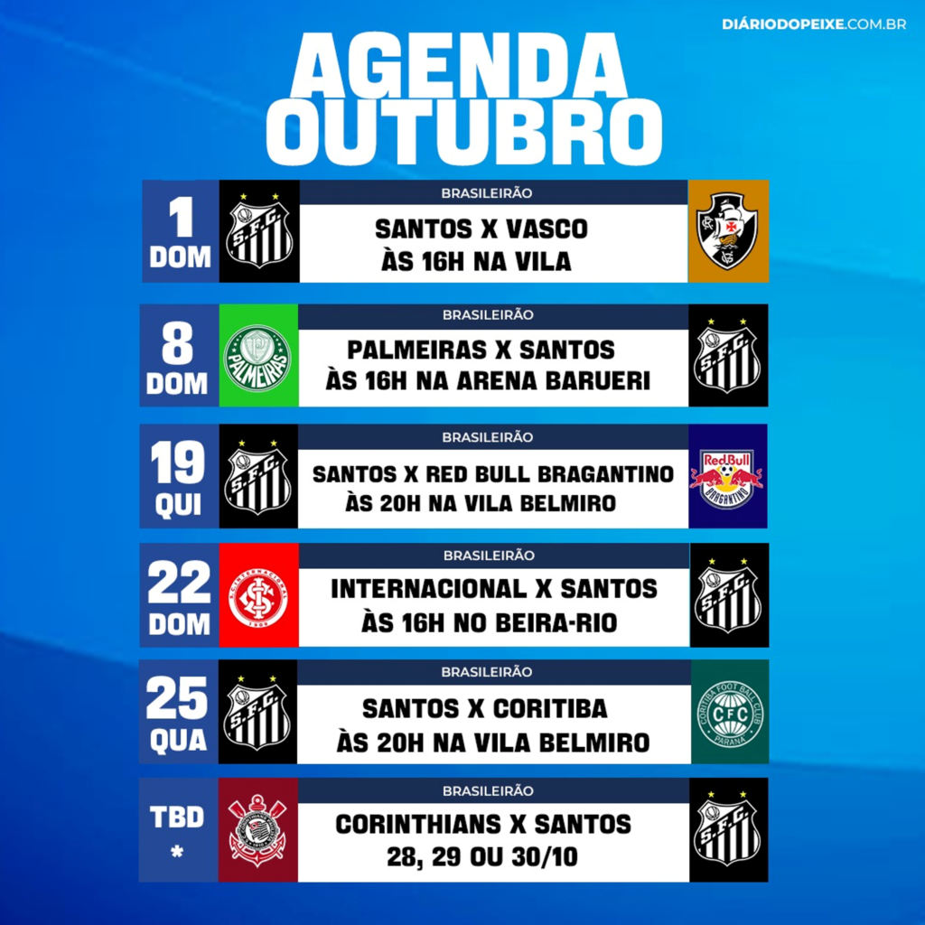 Agenda: Confira todos os jogos do Santos no mês de junho - Diário do Peixe