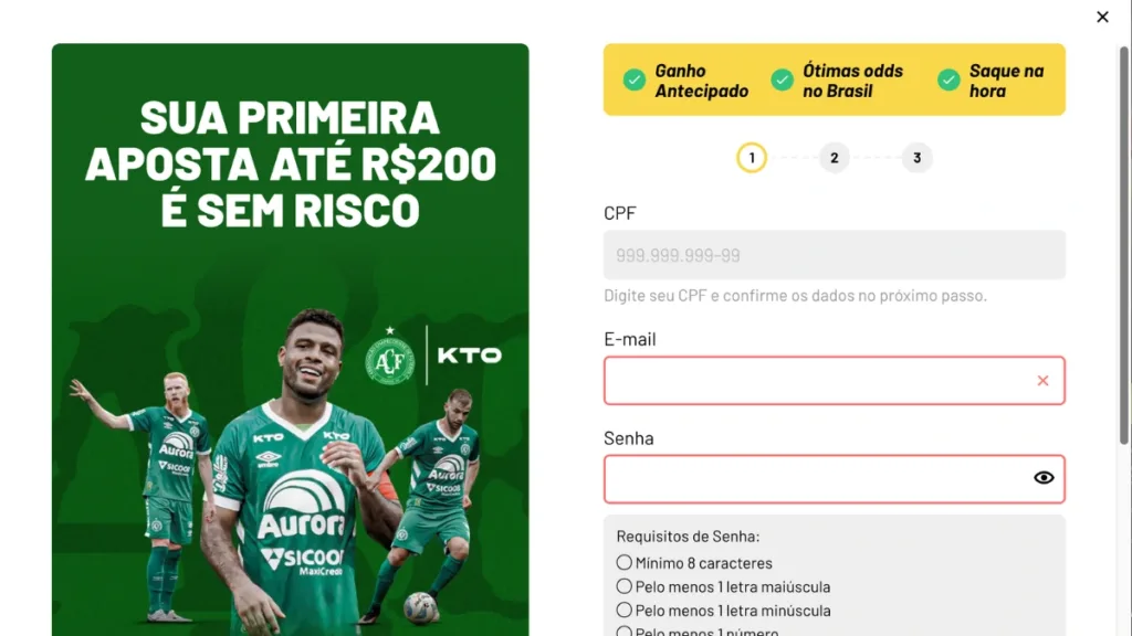 Como se cadastrar na KTO