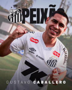 Santos oficializa a contratação do atacante Gustavo Caballero