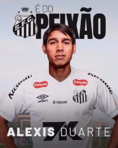 Santos oficializa a contratação do zagueiro Alexis Duarte