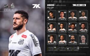 Com três novidades, Santos está escalado para enfrentar o Ceará