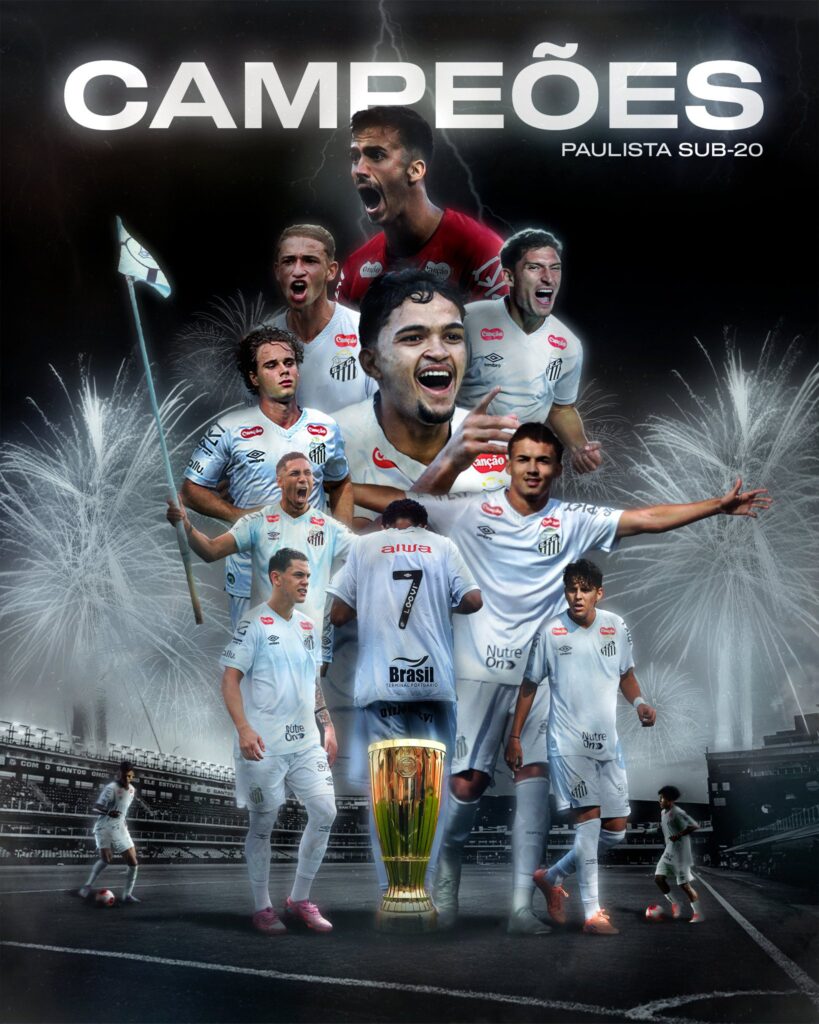 Santos busca empate heroico, vence nos pênaltis e conquista o Paulista Sub-20