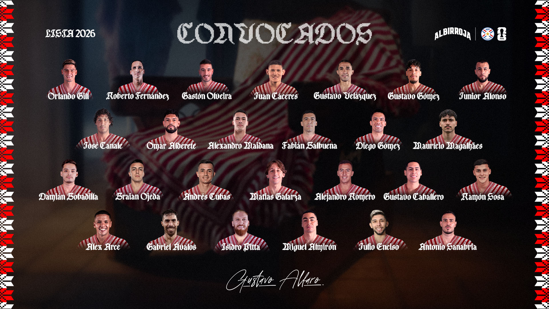 Caballero, do Santos, é convocado pelo Paraguai para a disputa da Copa do Mundo