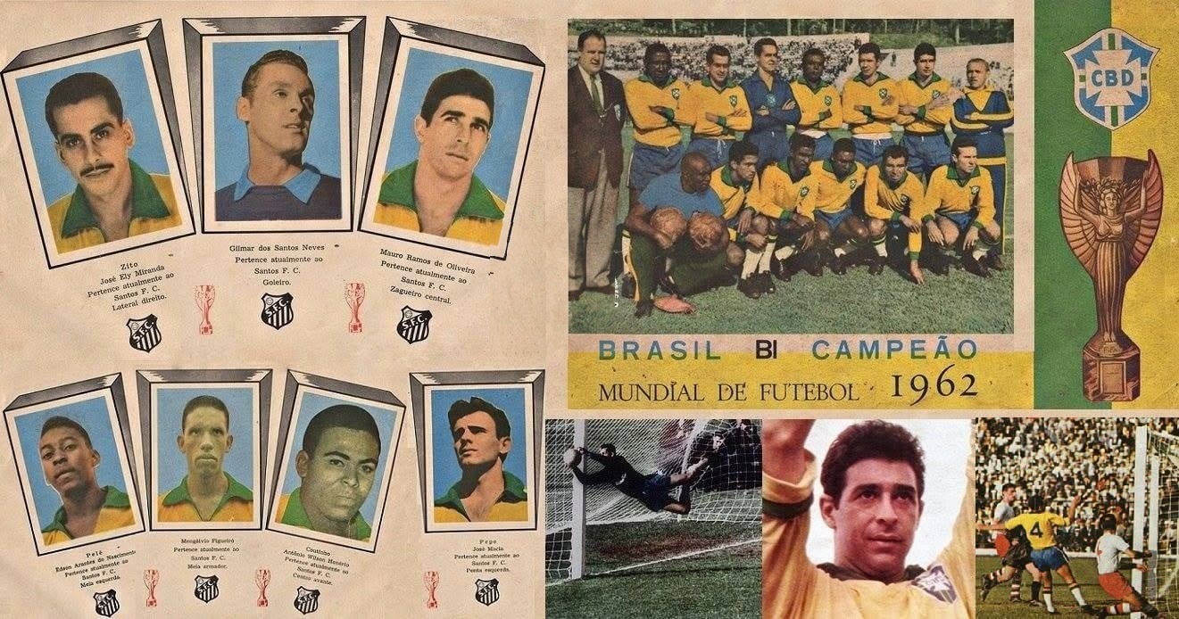 Santistas na Copa do Mundo: Título de 1962 teve recorde de jogadores do Santos