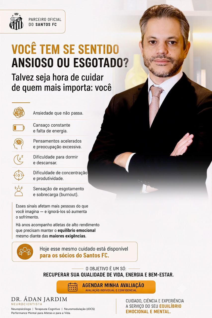 Após derrota, programa de sócios do Santos recomenda terapeuta aos torcedores